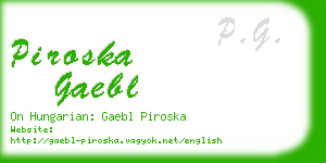 piroska gaebl business card